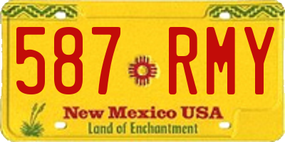 NM license plate 587RMY