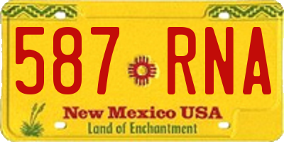NM license plate 587RNA