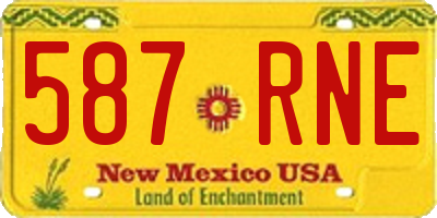 NM license plate 587RNE