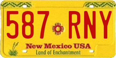 NM license plate 587RNY
