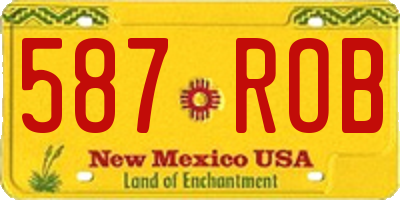 NM license plate 587ROB