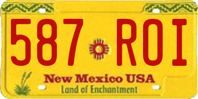 NM license plate 587ROI