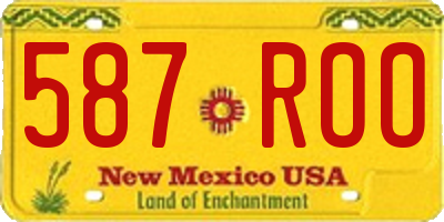 NM license plate 587ROO