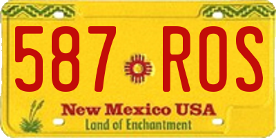 NM license plate 587ROS