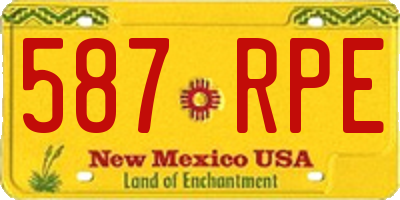 NM license plate 587RPE