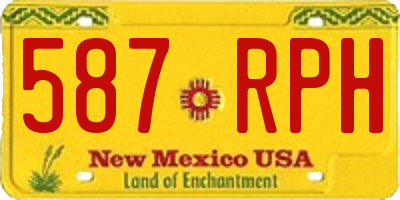 NM license plate 587RPH