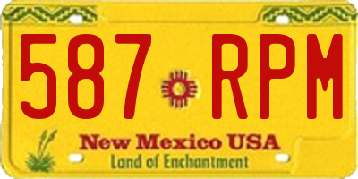 NM license plate 587RPM