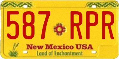 NM license plate 587RPR