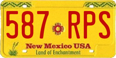 NM license plate 587RPS