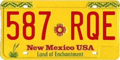 NM license plate 587RQE