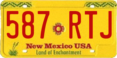 NM license plate 587RTJ