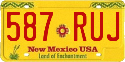 NM license plate 587RUJ