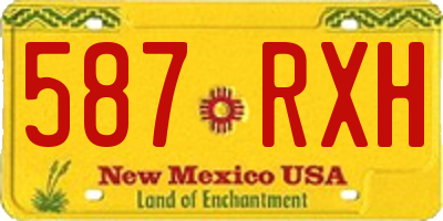 NM license plate 587RXH