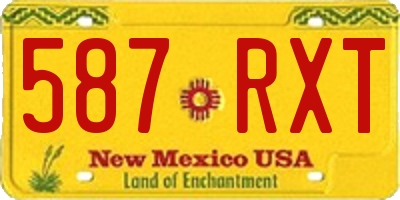 NM license plate 587RXT