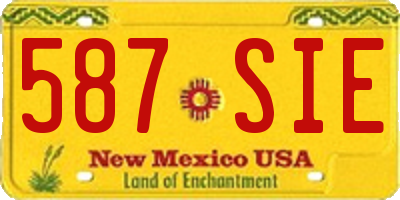 NM license plate 587SIE