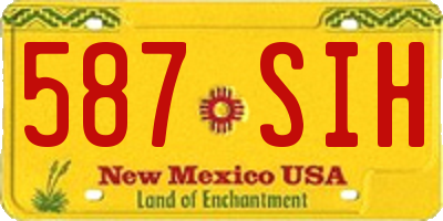 NM license plate 587SIH