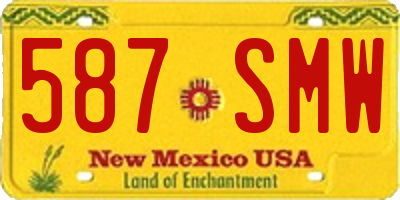 NM license plate 587SMW
