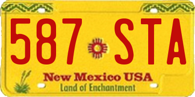 NM license plate 587STA