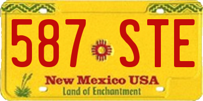 NM license plate 587STE