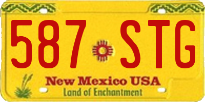NM license plate 587STG