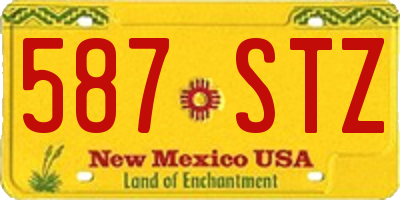 NM license plate 587STZ