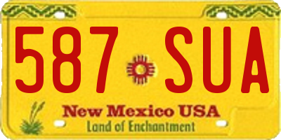 NM license plate 587SUA