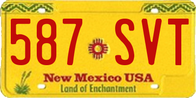 NM license plate 587SVT