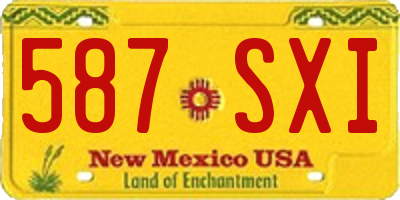 NM license plate 587SXI