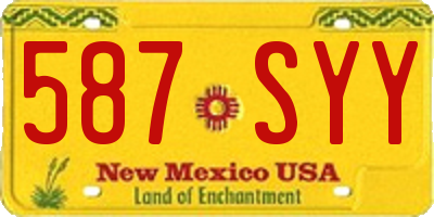 NM license plate 587SYY