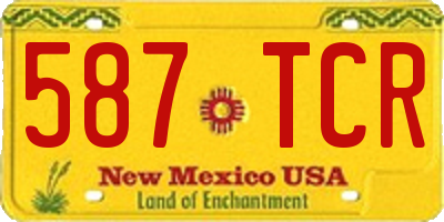 NM license plate 587TCR