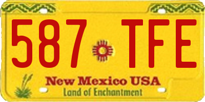 NM license plate 587TFE