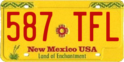NM license plate 587TFL