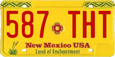 NM license plate 587THT