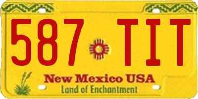 NM license plate 587TIT