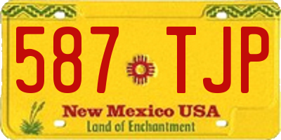NM license plate 587TJP