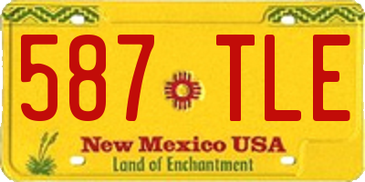 NM license plate 587TLE