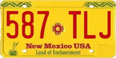 NM license plate 587TLJ