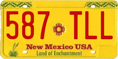 NM license plate 587TLL