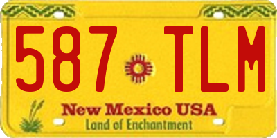 NM license plate 587TLM