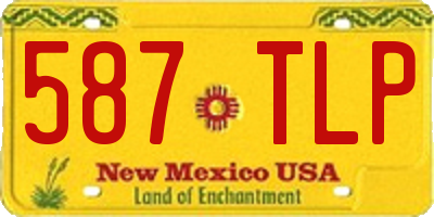 NM license plate 587TLP