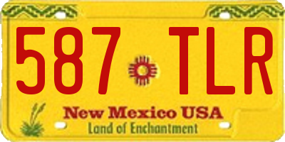 NM license plate 587TLR