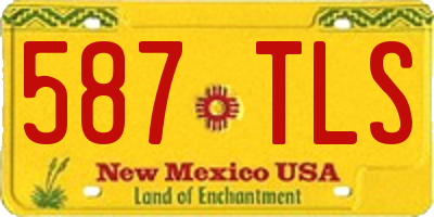 NM license plate 587TLS
