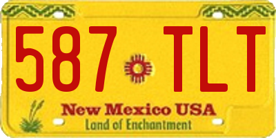 NM license plate 587TLT