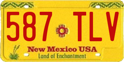 NM license plate 587TLV