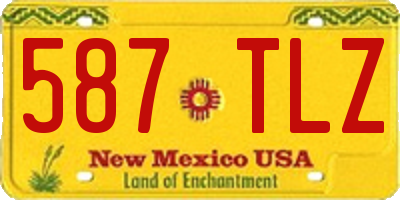NM license plate 587TLZ