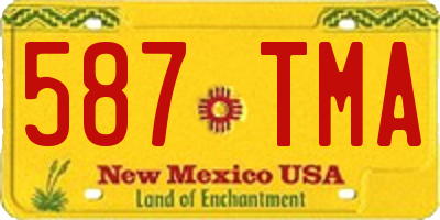 NM license plate 587TMA