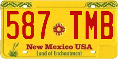 NM license plate 587TMB
