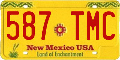 NM license plate 587TMC