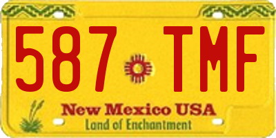NM license plate 587TMF