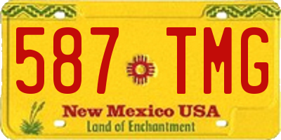 NM license plate 587TMG